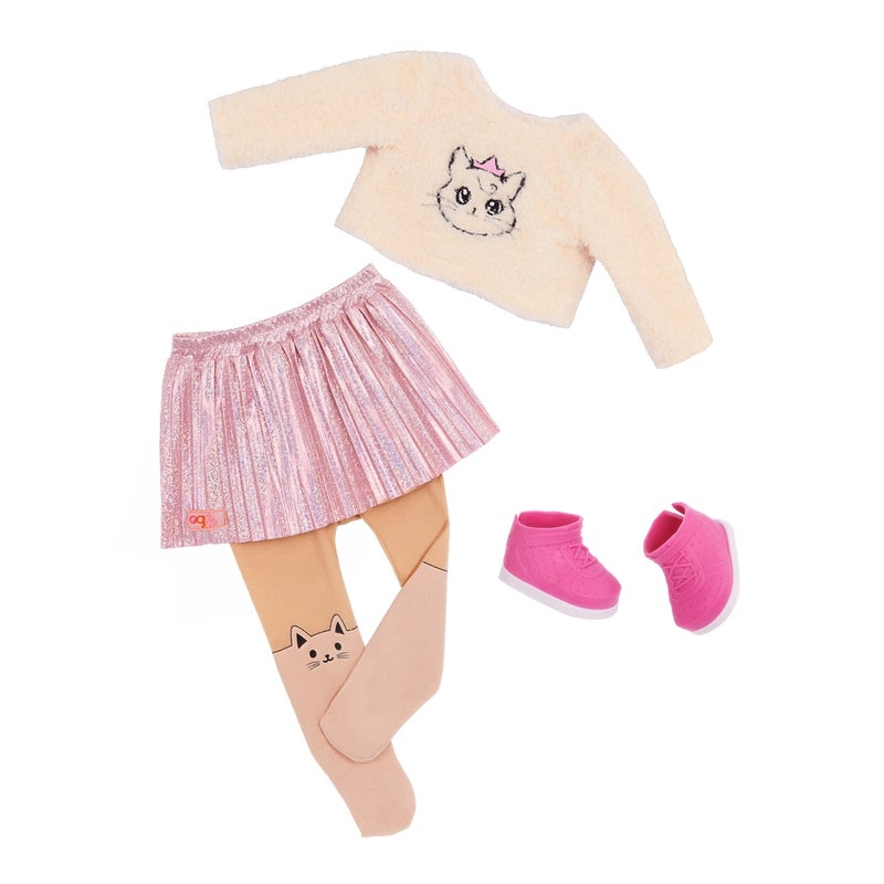 Our Generation - Sheela 18-inch Doll & Sammy Pet Cat Plush Set - BD31579Z - Image 5